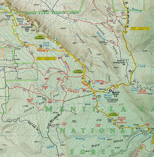 Classic Moab Trails | Utah Recreation Topo Map | Latitude 40° maps