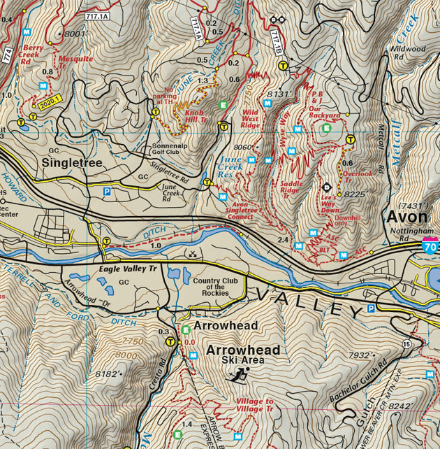 Vail & Eagle Trails Latitude 40° maps