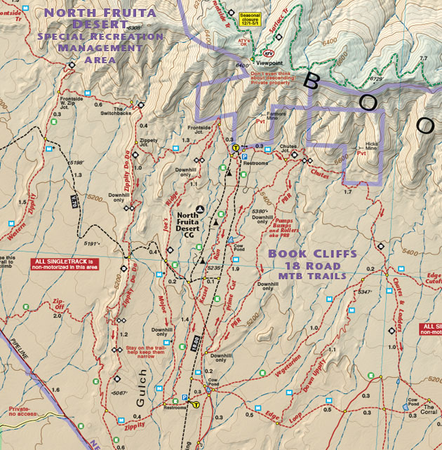 Fruita - Grand Junction Trails - Latitude 40° maps