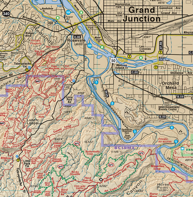 Grand Junction Lunch Loop Map 