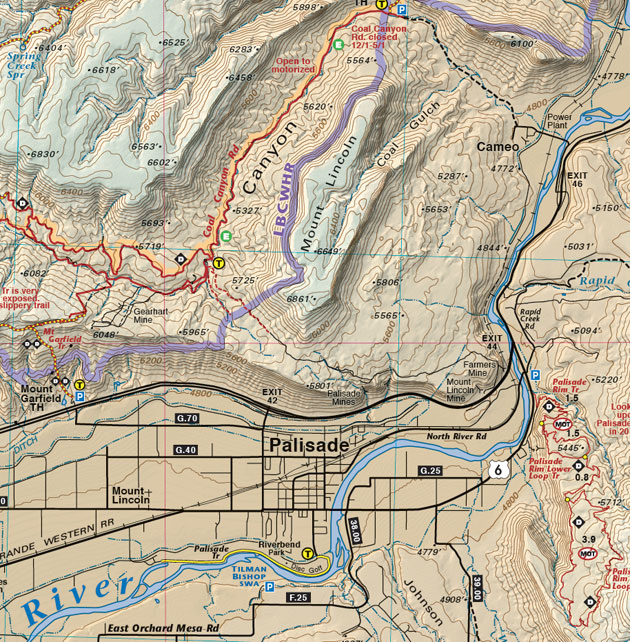 Fruita - Grand Junction Trails | Recreation Topo Map | Latitude 40° maps