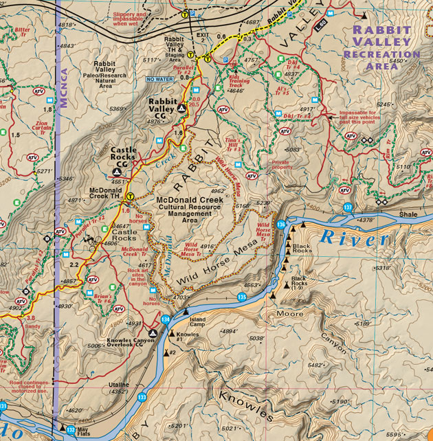 Fruita - Grand Junction Trails  Recreation Topo Map  Latitude 40° maps