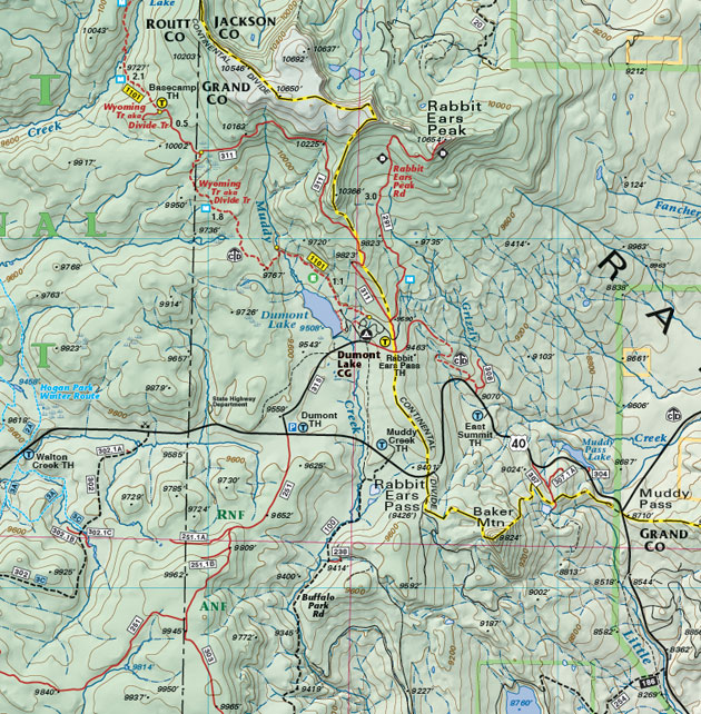 Steamboat Routt National Forest Trails Topo Map Latitude 40 Maps   Steamboat Rabbit Ears 